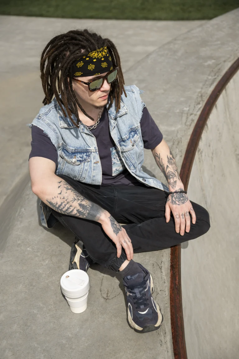 hombre-de-alto-angulo-con-rastas-afro-posando